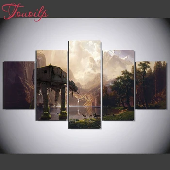

5d full spuare&round 5 Panel Movie Star Wars Character 5d diamond painting 5d diy diamond embroidery painting cross stitchsets