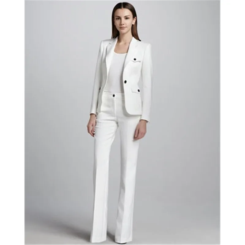 white formal pant suits