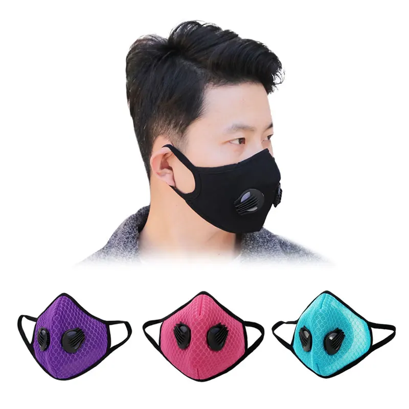 

GLORSUN activated carbon run smog anti dust face mask breathe valve dust protective cheap cloth nylon mesh air pollution mask