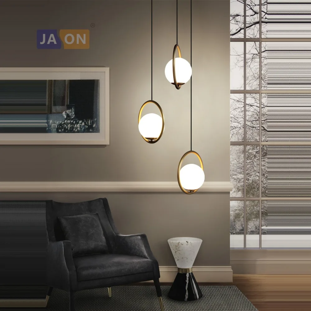 led e27 Nordic Iron Glass Chrome Copper Chandelier Lighting Lamparas De Techo Suspension Luminaire Lampen For Foyer Bedroom