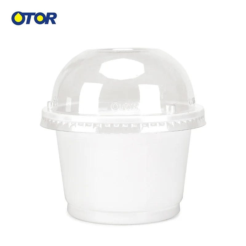 OTOR 10pcs 8oz 10oz Disposable Food Container for Pudding Jelly Dessert