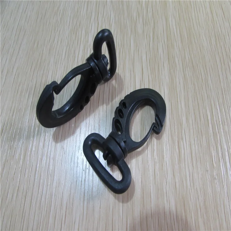 Heavy Duty Plastic Snap Hooks for Weave Paracord Lanyard Backpack Straps Black