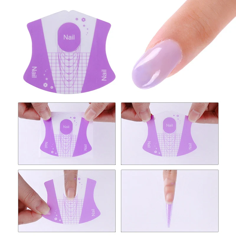 

Candy Nail Color Adhesive Nail Form Butterfly Builder UV Gel Extension Nail Tips Manicure Nail Art Tool Kit