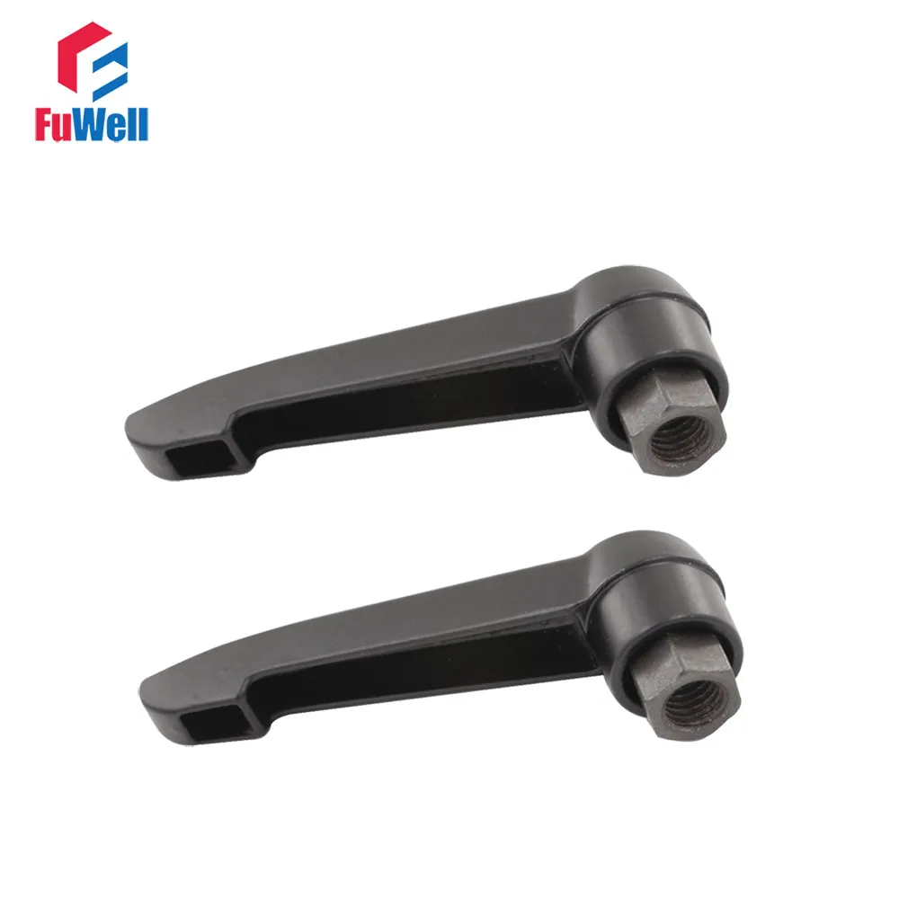 2 шт. M5/M6/M8/M10/M12 Женская ручка с регулируемой ручкой черная металлическая нить