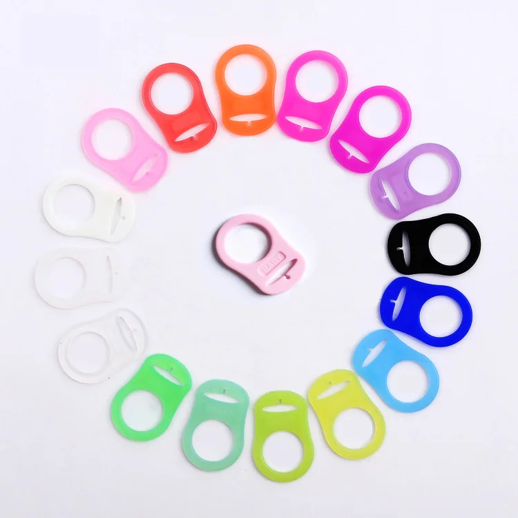 

5PCS Baby Dummy Pacifier Holder Clip Adapter for Ring Silicone Button Manual DIY
