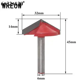 

1/4Inch Shank 60/90/120 Degree CNC Carbide Alloy Milling Cutter 3D V Router Bit D4