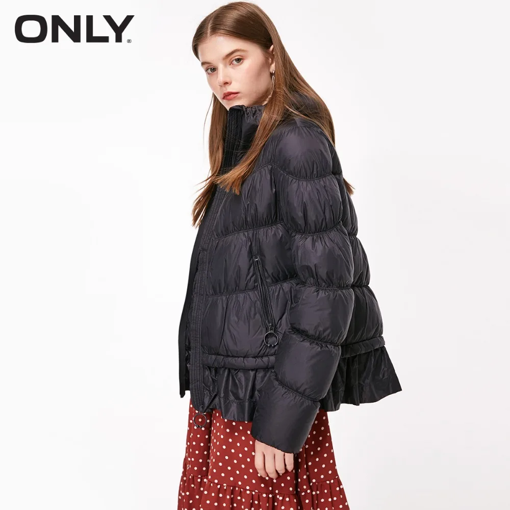 

ONLY Women's Light-weight Packable Ruffle Hemline Short Down Jacket |118323506