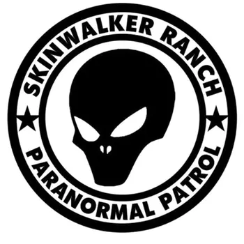 

14CM*14.2CM Skinwalker Ranch Paranormal Patrol Alien Decal Sticker Funny Car Sticker Reflective Vinyl Decal Black Sliver C8-0677