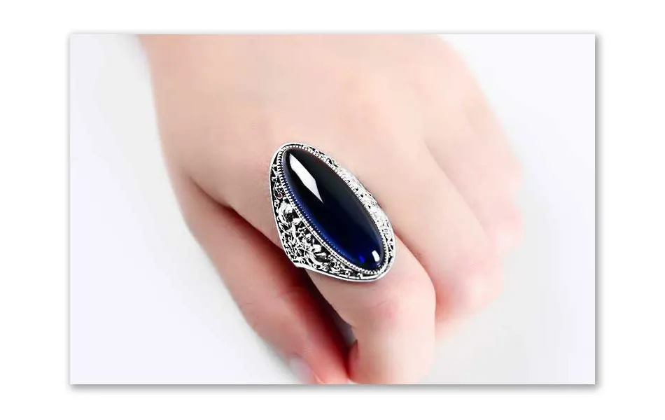 JIASHUNTAI ретро серебряные кольца для женщин винтажные большие кольца 925 пробы серебряные ювелирные изделия женские 4 цвета лучшие подарки