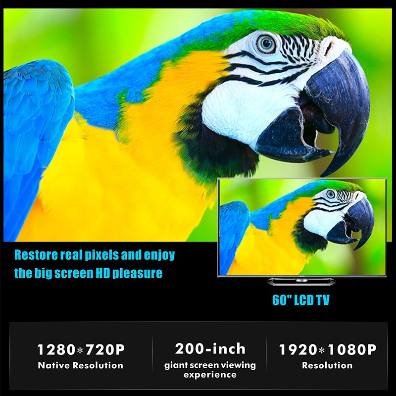 Everycom T6 LED Video Projector HD 720P Portable HDMI Option Android Wifi Beamer Support 4K Full HD