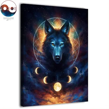 

HD printed 1 panel canvas painting abstract wolf Dream Catcher by JoJoes Art wall pictures for living room posters and prints