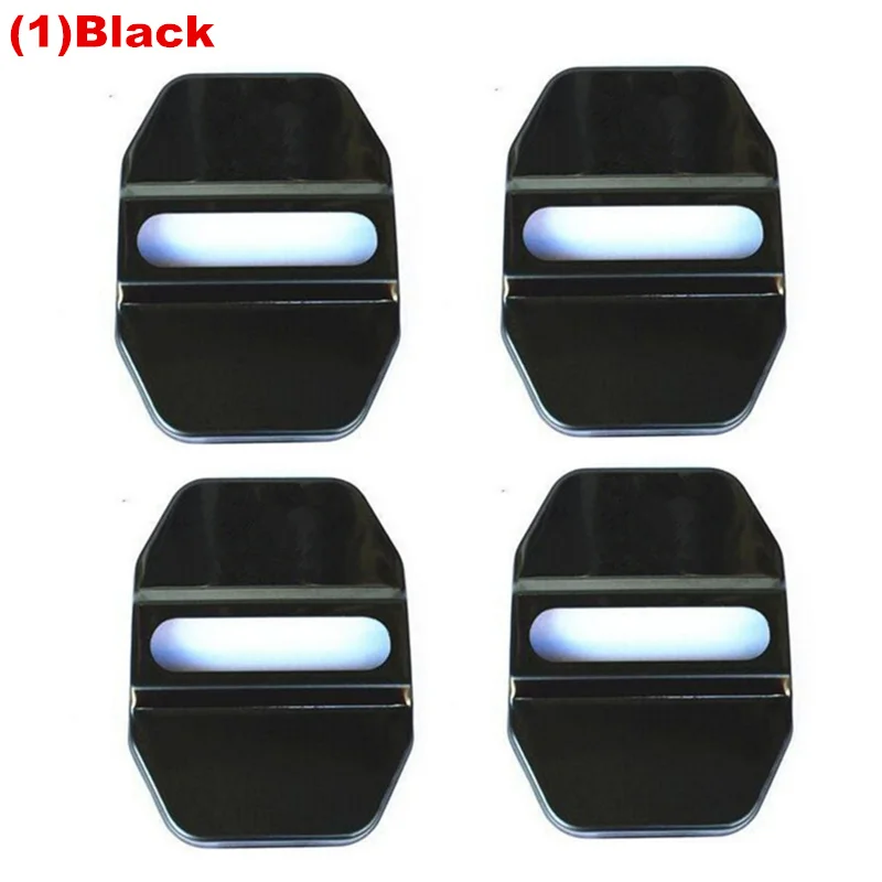 

4Pcs Car Anti Rust Door Lock Protective Cover Cap With 3M Sticker For Most of Dodge Ram Caliber Journey 4 DoorLock Catchs W/Logo