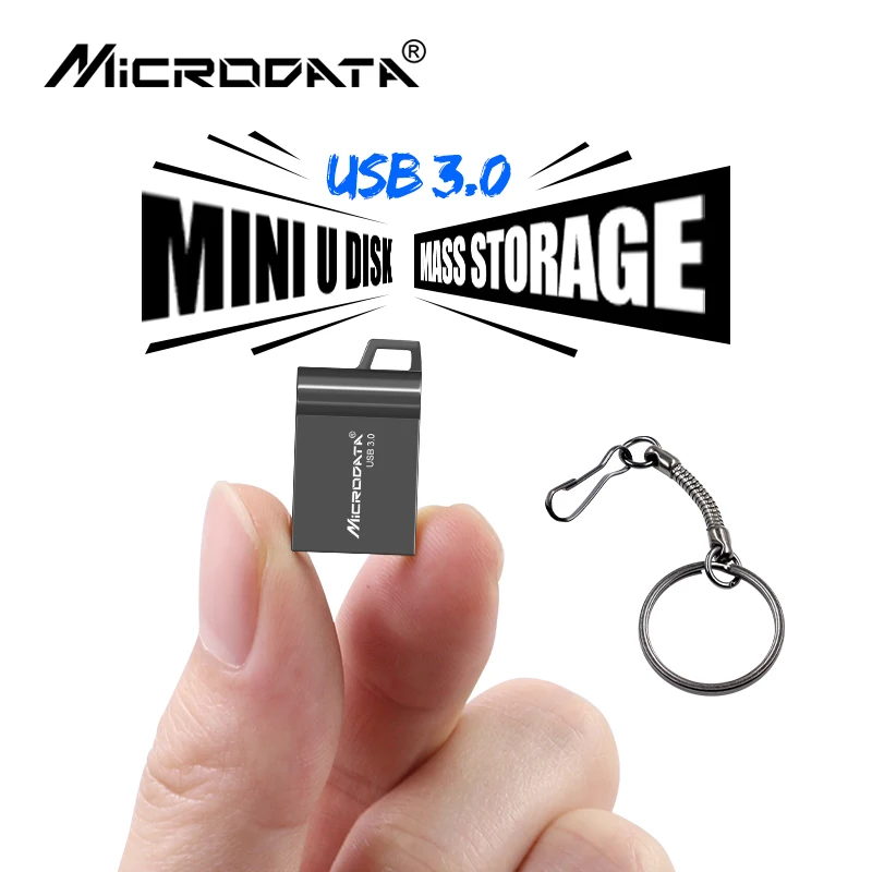 Мини-флешка 64gb Usb3.0 флеш-накопитель 32gb USB 3,0 Флешка 16gb u-флешка 128gb с подарочным кольцом для ключей новейшая u-дисковая память