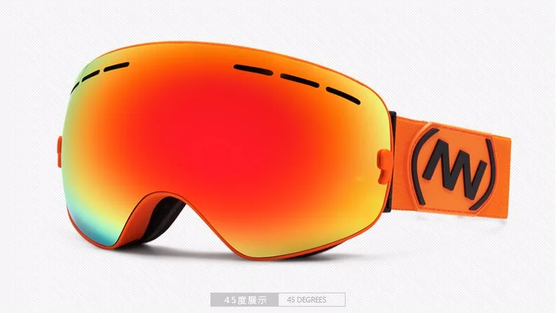 Nandn Брендовые спортивные Профессиональные горнолыжные очки Анти-туман UV400 лыжные очки с разметкой маска Лыжный спорт Сноуборд Для мужчин Для женщин горнолыжные очки