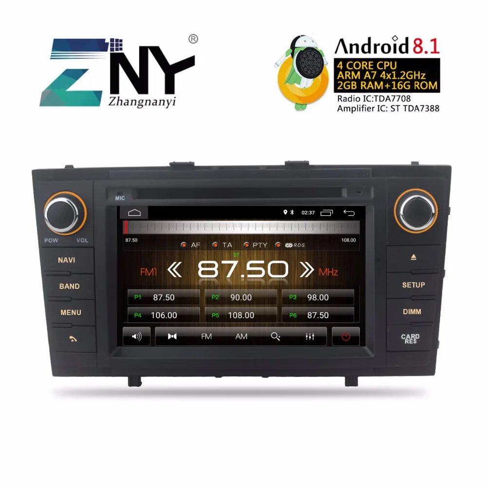 7 &quotAndroid 8 1 автомобильный Стерео Авторадио для Toyota Avensis T27 2009 + gps FM RDS 2 Din