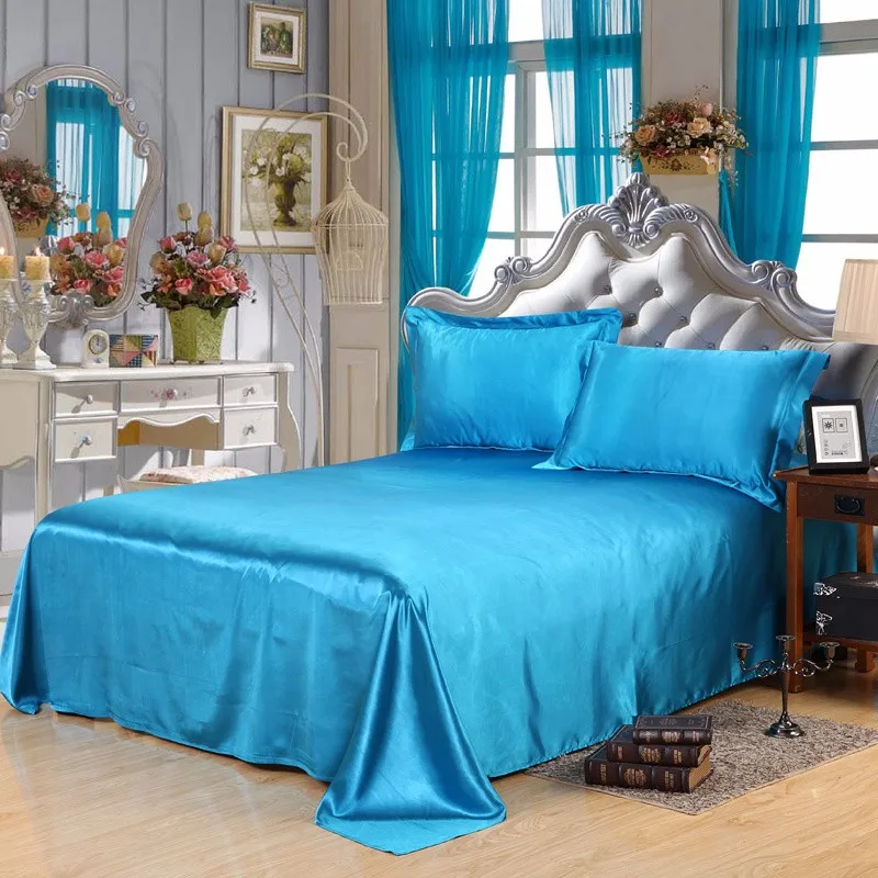 Waliicorners 4Pcs Silk Black White Color Silk Bedding set King Queen size Bed set Solid color Brief Duvet cover set Bedclothes bed linen set 25 IMG_1780
