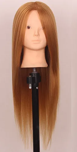 

Golden 70% human hair practice head mold Mannequin head with hair Dummy