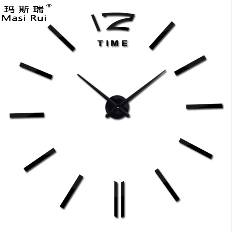 

2019 new sale wall clock clocks reloj de pared watch 3d diy Acrylic mirror Stickers Quartz Modern Home Decoration free shipping
