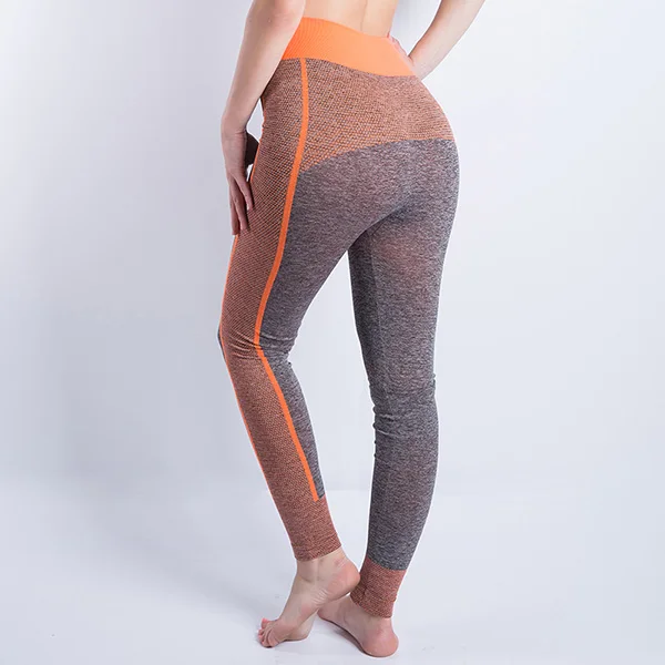 Nessaj женские сексуальные укороченные Леггинсы с высокой талией эластичные узкие брюки 34 C для силовых упражнений женские эластичные леггинсы - Цвет: 904 orange