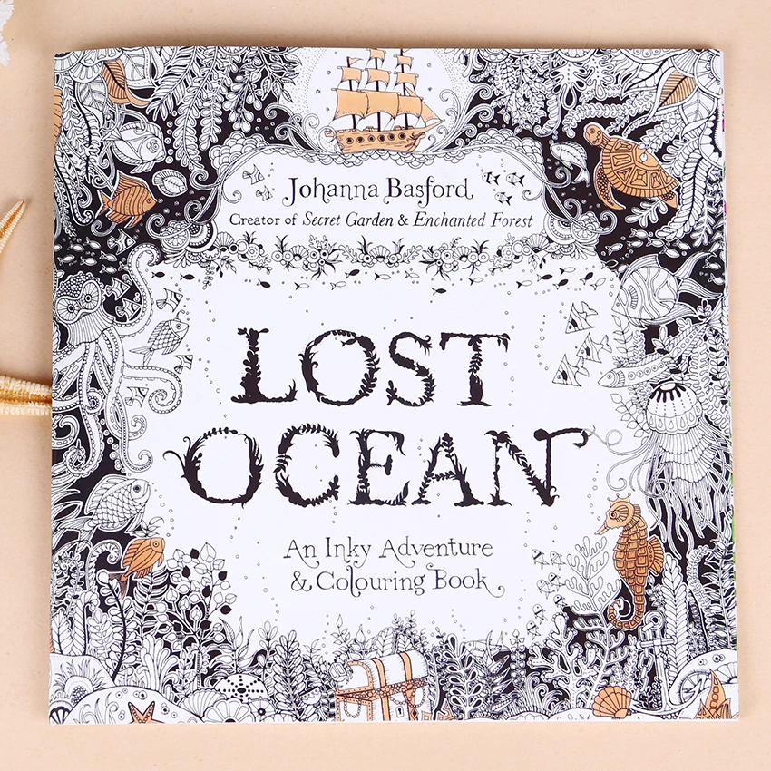 1 PC 24 Pages English Edition Lost Ocean Inky Coloring Book for Kids Adult Relieve Stress Kill Time Graffiti Drawing Art Books 1 PC 24 Pages English Edition Lost Ocean Inky Coloring Book for Kids Adult Relieve Stress Kill Time Graffiti Drawing Art Books