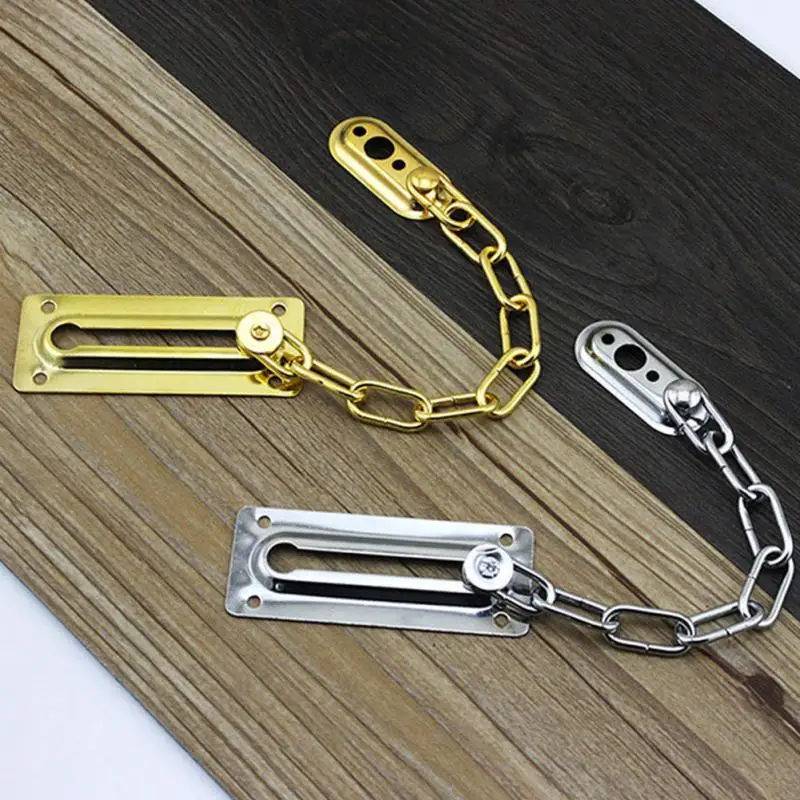 1pc Silver/Gold Nickel Plating Chain Door Safety Guard Latch Security Peep Bolt Locks