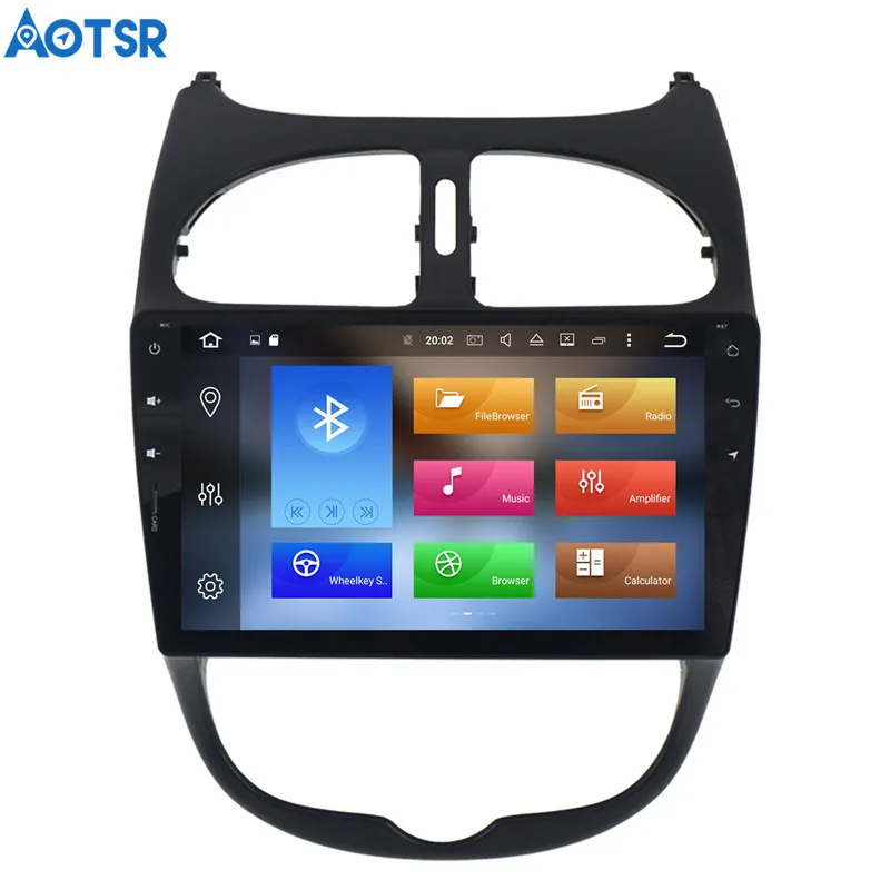 Flash Deal Aotsr Android 8.1 GPS navigation Car DVD Player For Peugeot 206 2000-2016  multimedia 2 din radio recorder navigation 0