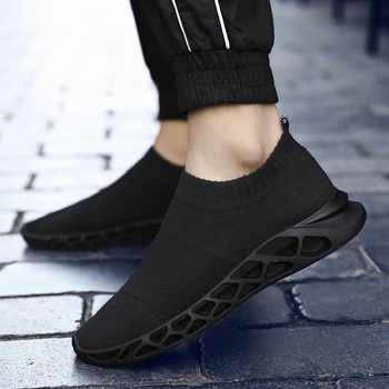 

Men Shoes Black Summer Breathable Casual Shoes For Men Light Weight Walking Sneakers Tenis Feminino Zapatos