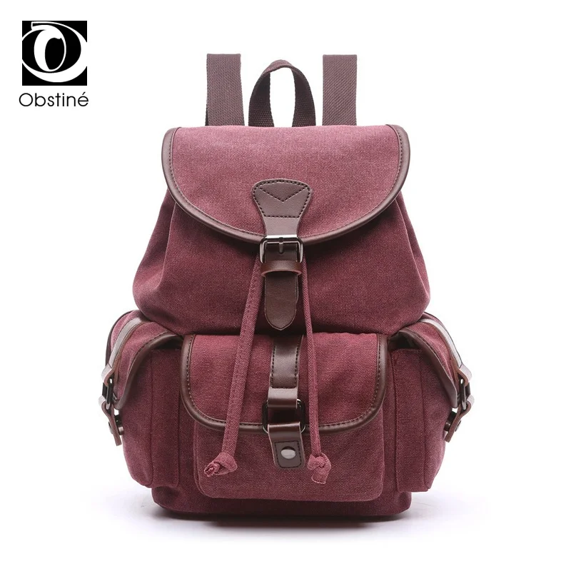 

Canvas Backpack Large School Bag Women Drawstring Travel Schoolbag Backpacks for Teenage Girls Woman Large Capacity Back Pack