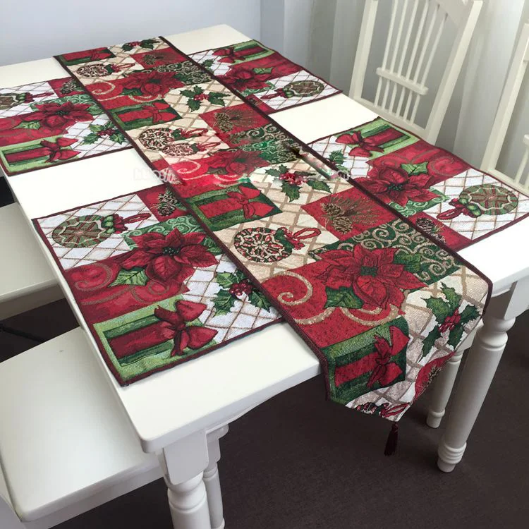 Rn360 Christmas Gift Wholesale Cotton Jacquard Mat Table Cloth Place