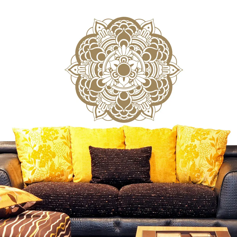 

Beautiful Wall Decal In Mandala Flower Special Pattern Art Wall Stickers Home Rligious Series Decorative Vinyl Wallpaper W-450