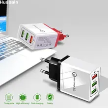 Hussain Быстрая зарядка 3,0 USB зарядное устройство QC3.0 Быстрая зарядка EU US вилка настенное зарядное устройство для iPhone samsung huawei зарядное устройство для мобильного телефона