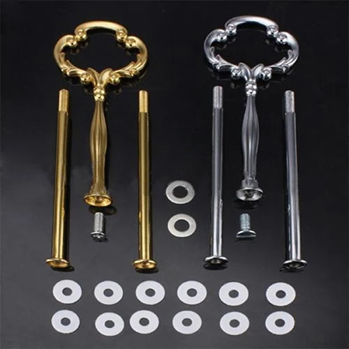 

Hot Sale Multi-Style 2 Or 3 Tier Plate Handle Fitting Hardware Rod Tool Cake Plate Stand 7JRL