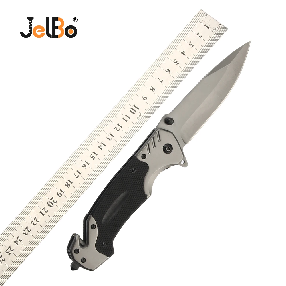 JelBo Survival Tools Foldable Folding Knife Tactical Equipment Portable Pocket Knife Spring Switch Non-slip For Outdoor Hunting