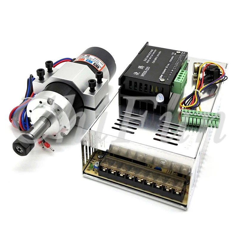 500W 12000RPM ER16 BRUSHLESS SPINDLE MOTOR WITH DRIVER SPEED CONTROLLER FOR CNC 500W 12000RPM ER16 BRUSHLESS SPINDLE MOTOR WITH DRIVER SPEED CONTROLLER FOR CNC