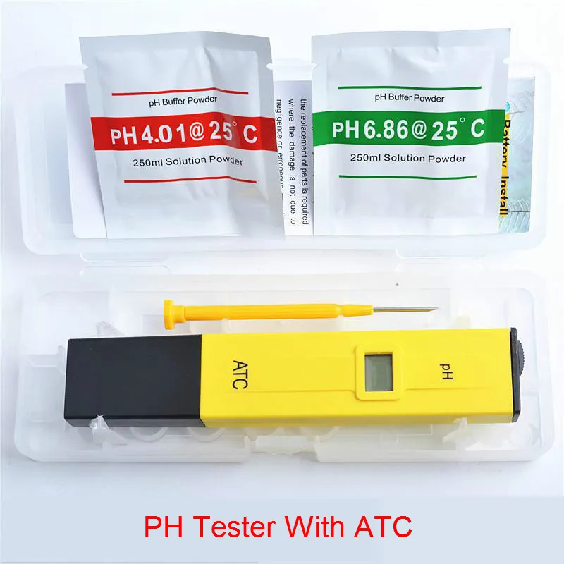 Digital Aquarium Water Tester With ATC Portable Water PH Meter Pen With 2PCS Tester Buffers PH