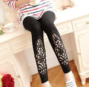 thermal leggings XS-7XL Plus Size Leggings Womens Summer Lace Decoration White Pink Navy Red Leggings Size 7XL 6XL 5xl 4xl 3xl S Custom Made black leggings Leggings