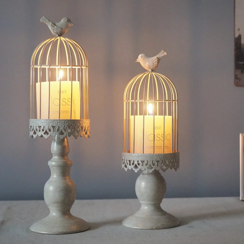 

gifts Birdcage Candle Holder, Vintage Candle Stick Holders, Wedding Candle Centerpiece For Gift Home Decoration Accessories Xmas