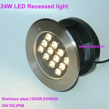 DHL! Из нержавеющей стали 24 W утопленный светодиодный светильник для бассейна, светодиодный прожектор, IP68, D200mm, DS-11S-09-24W, 24 V DC