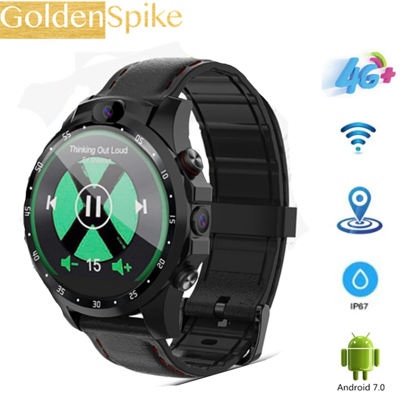 

GOLDENSPIKE V9 4G Smart Watch Android 7.1 Support GPS Sim WIFI 1.6 Inch Screen 5MP Camera Heart Rate V9 Smartwatch for Men Women