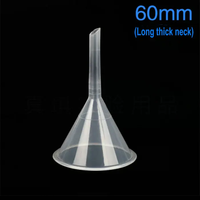 12PCS/LOT 60MM Plastic Conical Funnels Lab Mini Small Funnels For
