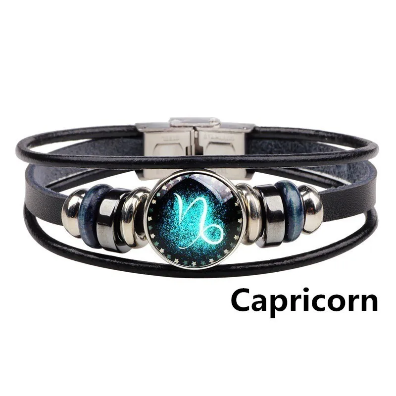 

Sophisticated Design Twelve Constellations Metal Buckles Bracelets Attractive Decorations