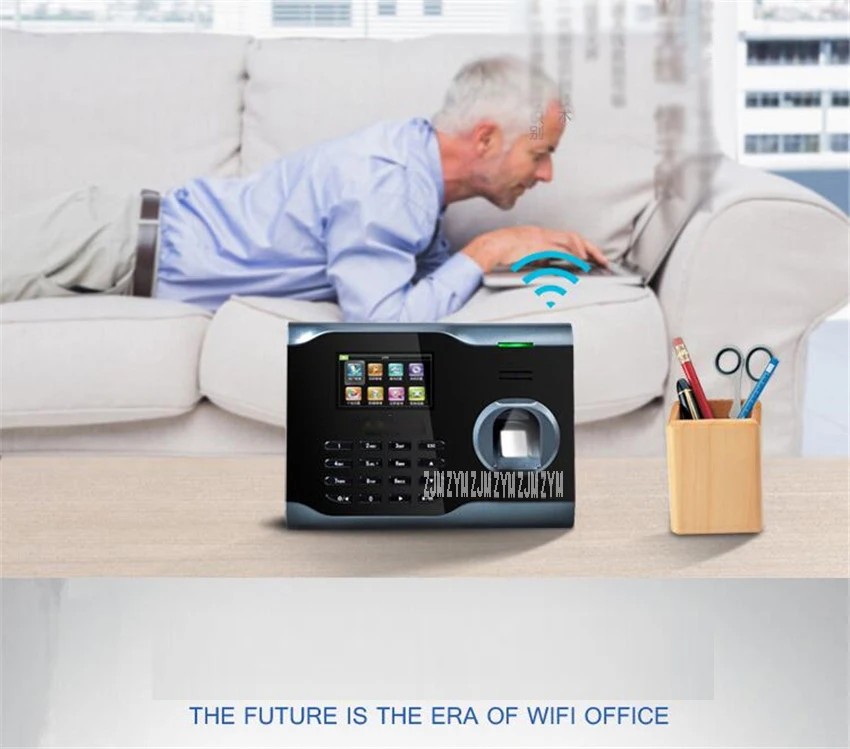 Biométrico de Impressão Wifi Digital Tempo Relógio Gravador Comparecimento Empregado Eletrônico Máquina Leitor Soco U160 Gravação Tcp - ip 2 Wifi tcp ip biométrico de impressão digital
