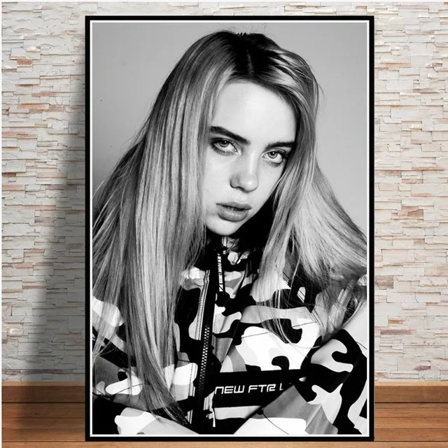 Скандинавские настенные художественные картины на холсте Billie Eilish плакат певица звезда Модульная картина Hd рисунок украшение дома для гостиной - Цвет: Nordic ZZ13084-08