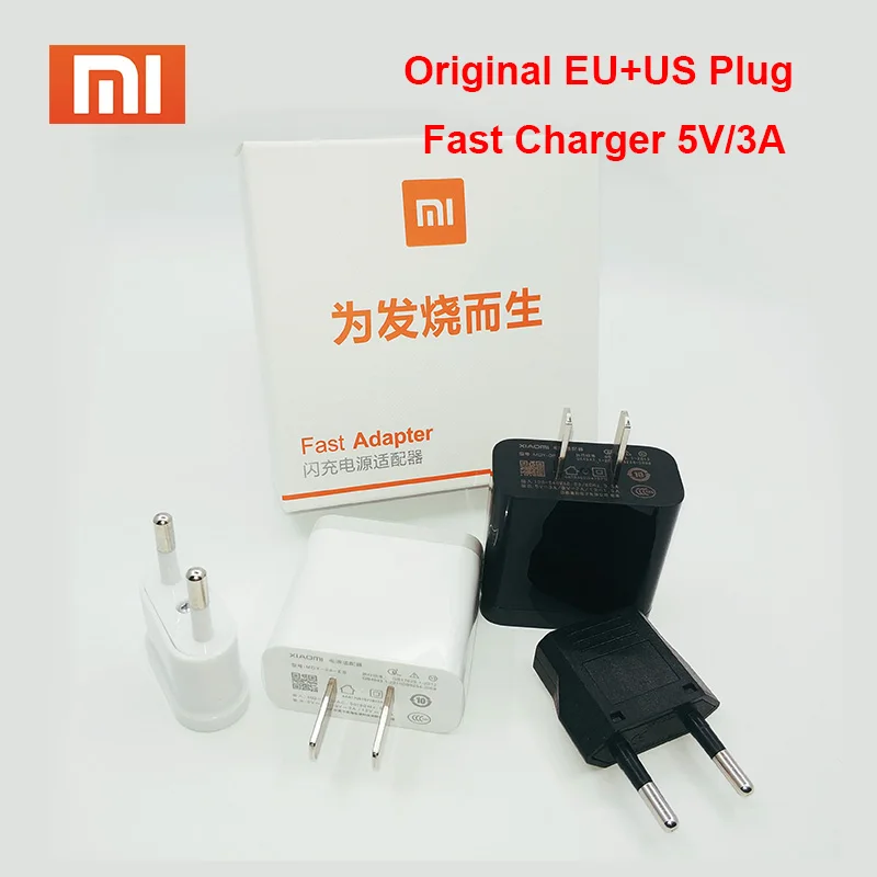 Original XIAOMI Fast Charger EU/US Plug Quick Charge Travel Adapter for ...