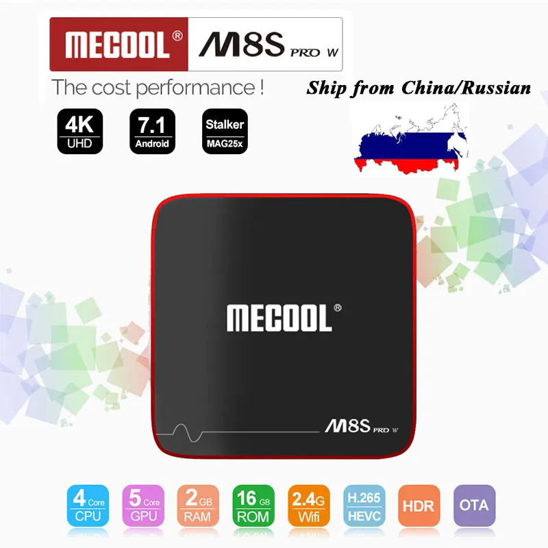 

MECOOL M8S PRO W Amlogic S905W 2GB 16GB ROM Android 7.1 TV Box Support 4K H.265 2.4GWifi Voice Control Youtube pk h96max M8S PRO