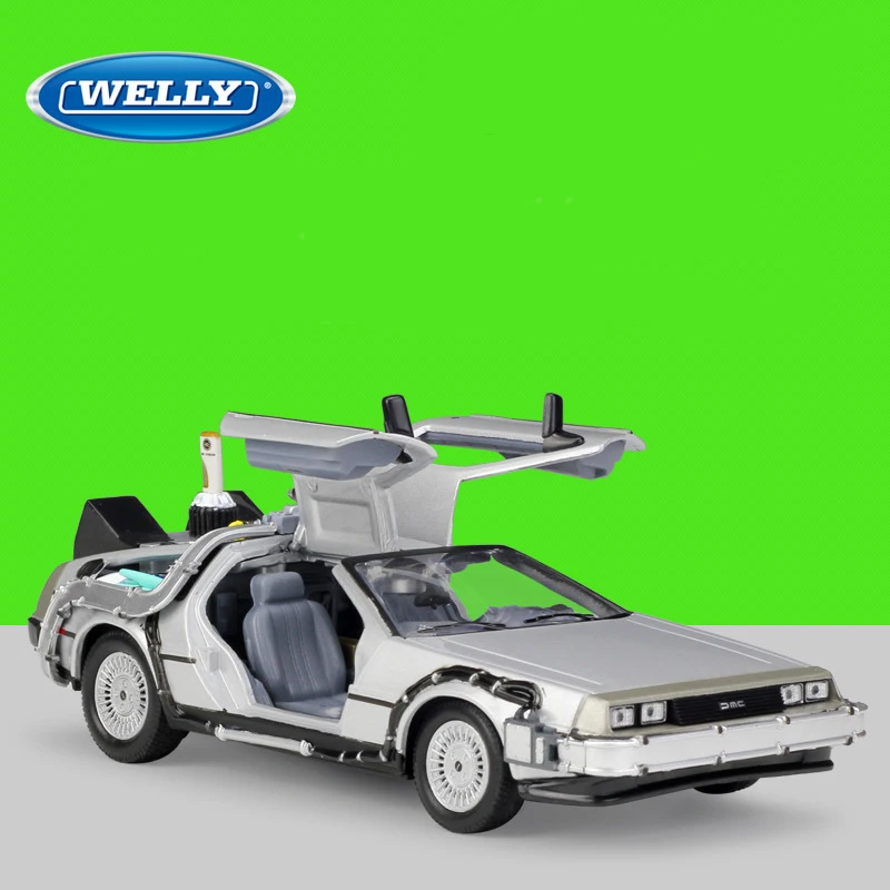 Welly Назад в будущее автомобиль 1:24 Литой под давлением автомобиль часть 1 2 3 машина времени делореан DMC-12 модель дешевые детские модели автомобиля игрушки