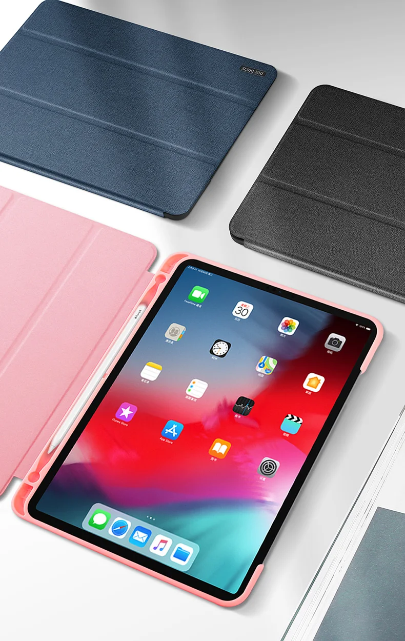 Смарт чехол для iPad Pro 11 DUX DUCIS из искусственной кожи флип чехол для Apple iPad Pro 11 дюймов выпуск с карандашом чехол с зажимом