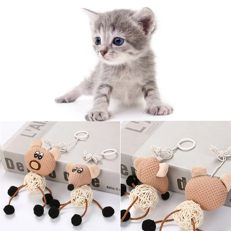 High Quality Pet Cat Toy Newly Design Pet Cat dogs Toy Portable Sepak Takraw Pet rattan ball Play Fun toy supplies A28 (5)