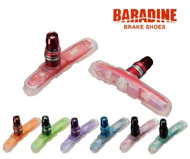 Baradine MTB велосипед V-brake накладки тормозного башмака прозрачный флуоресцентный велосипед части