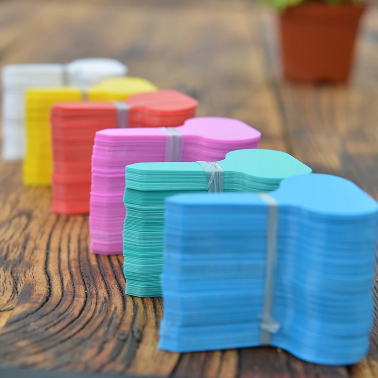 

35 pcs Plastic Many colors T-type kindergarten plants Labels flower pot thick tag marker for plants garden ornaments